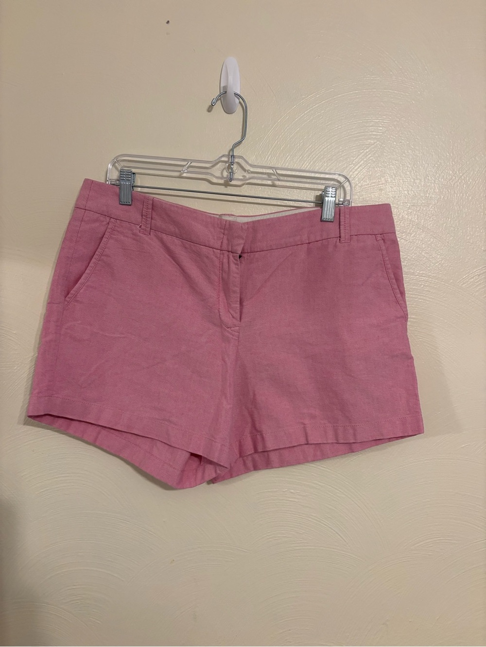 J.Crew City Fit Pink Chino Shorts Size 14 Cotton Preppy Classic